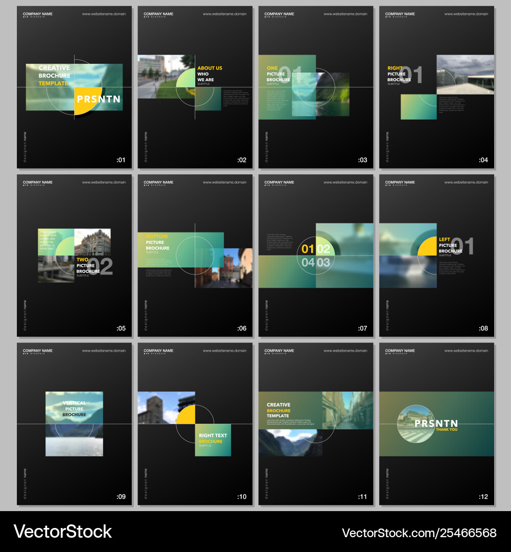 Minimal brochure templates with colorful gradient Minimal brochure templates with colorful gradient vector image
