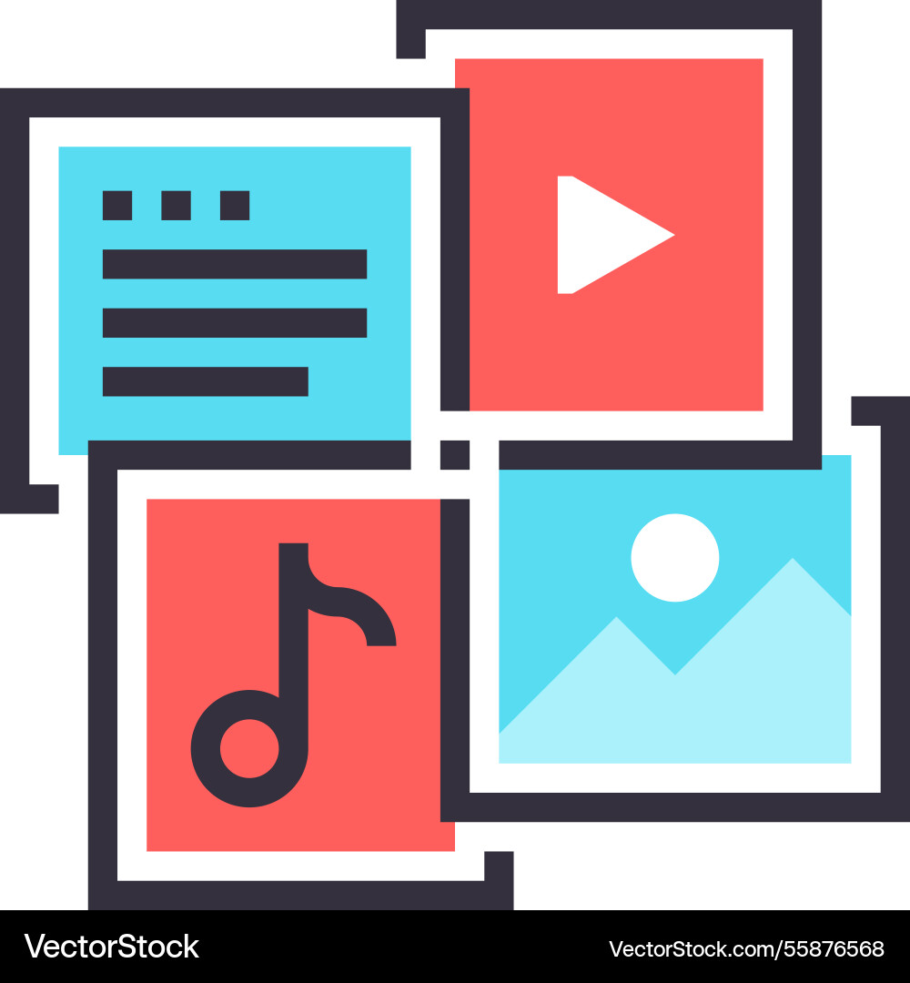 Multimedia Multimedia vector image