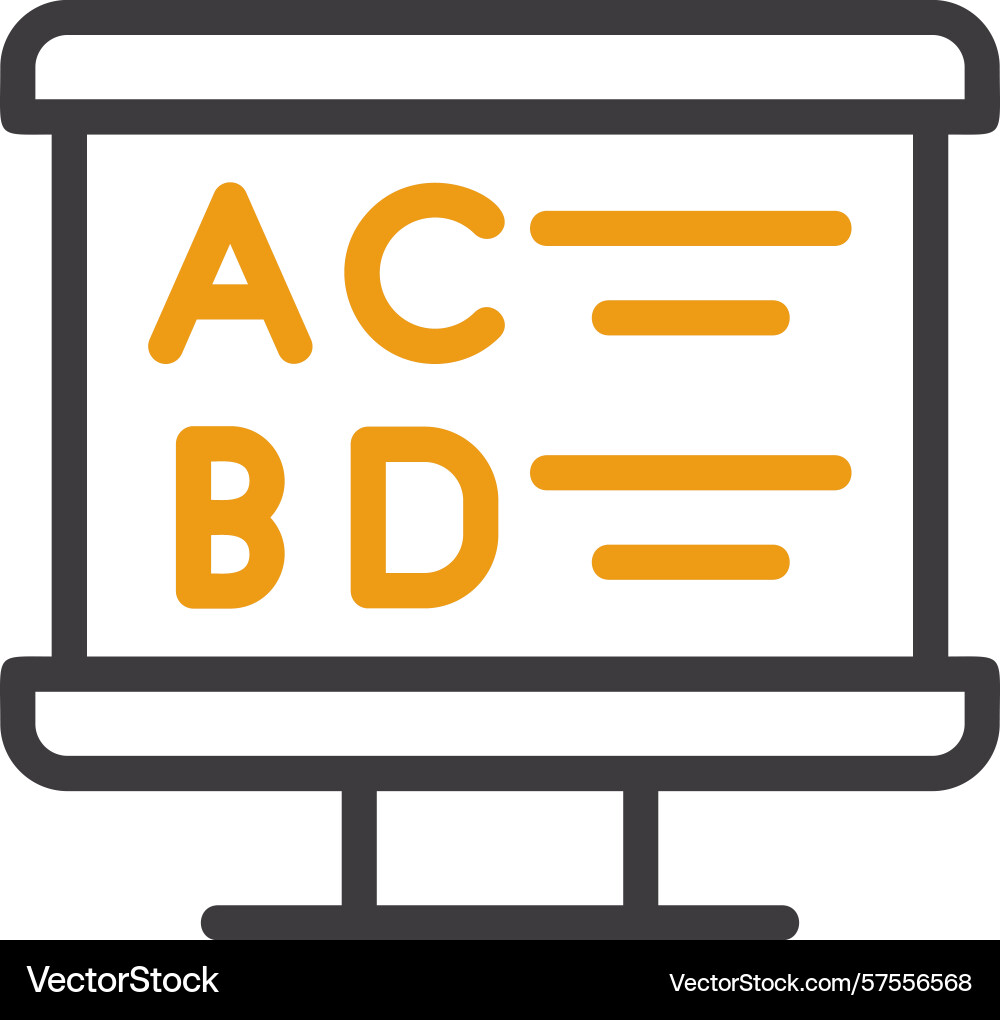 Presenter mode two color icon Vector Image