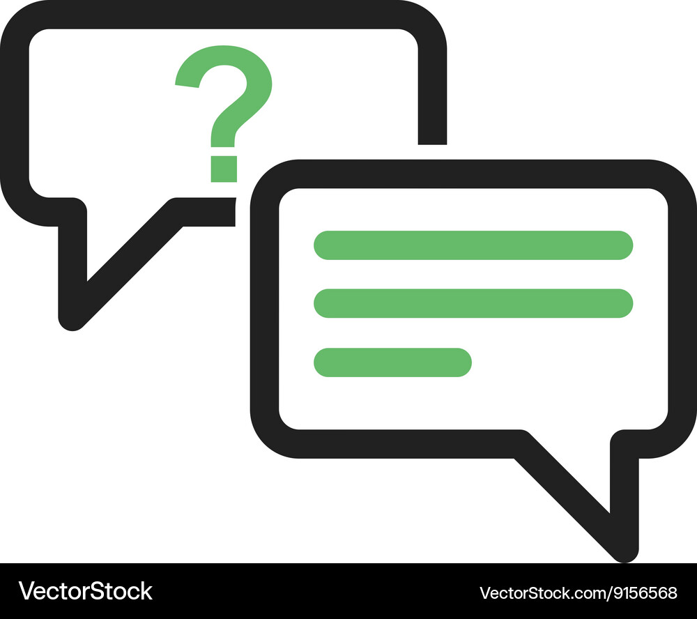 Replying to question Vector Image