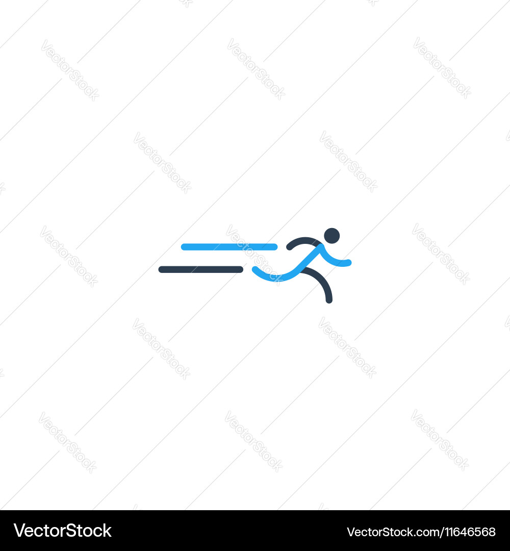 Runner Logo - Dynamic Speed Icon Royalty Free Vector Image