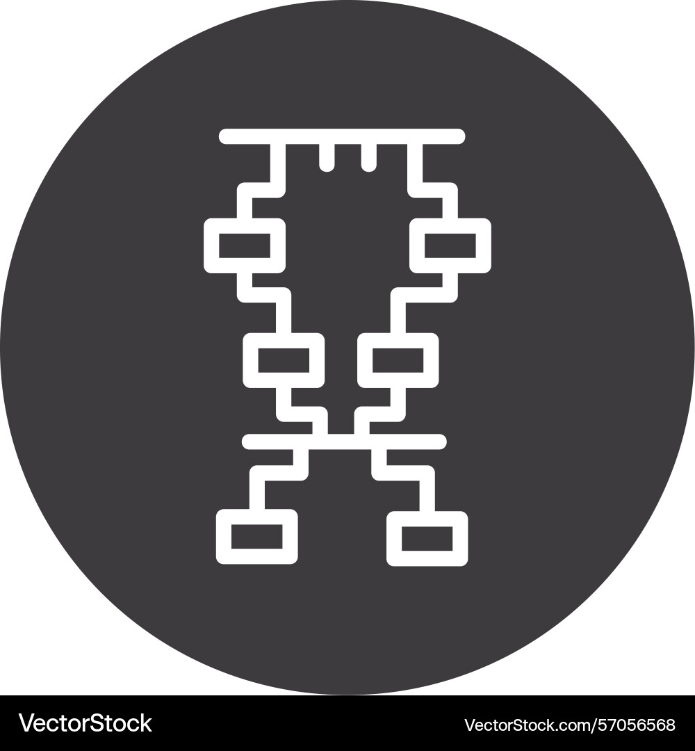 Sequence line circle style icon design Vector Image
