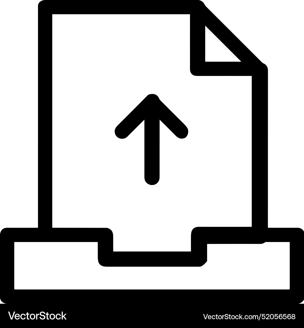 Upload outline icon symbol image Vector Image