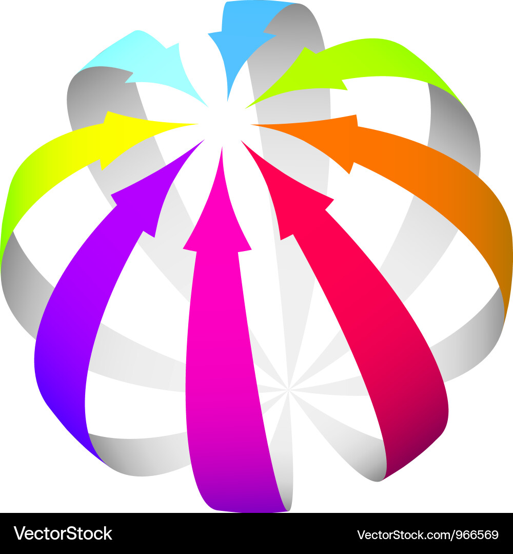 Abstract Circular Arrows Icon vector image