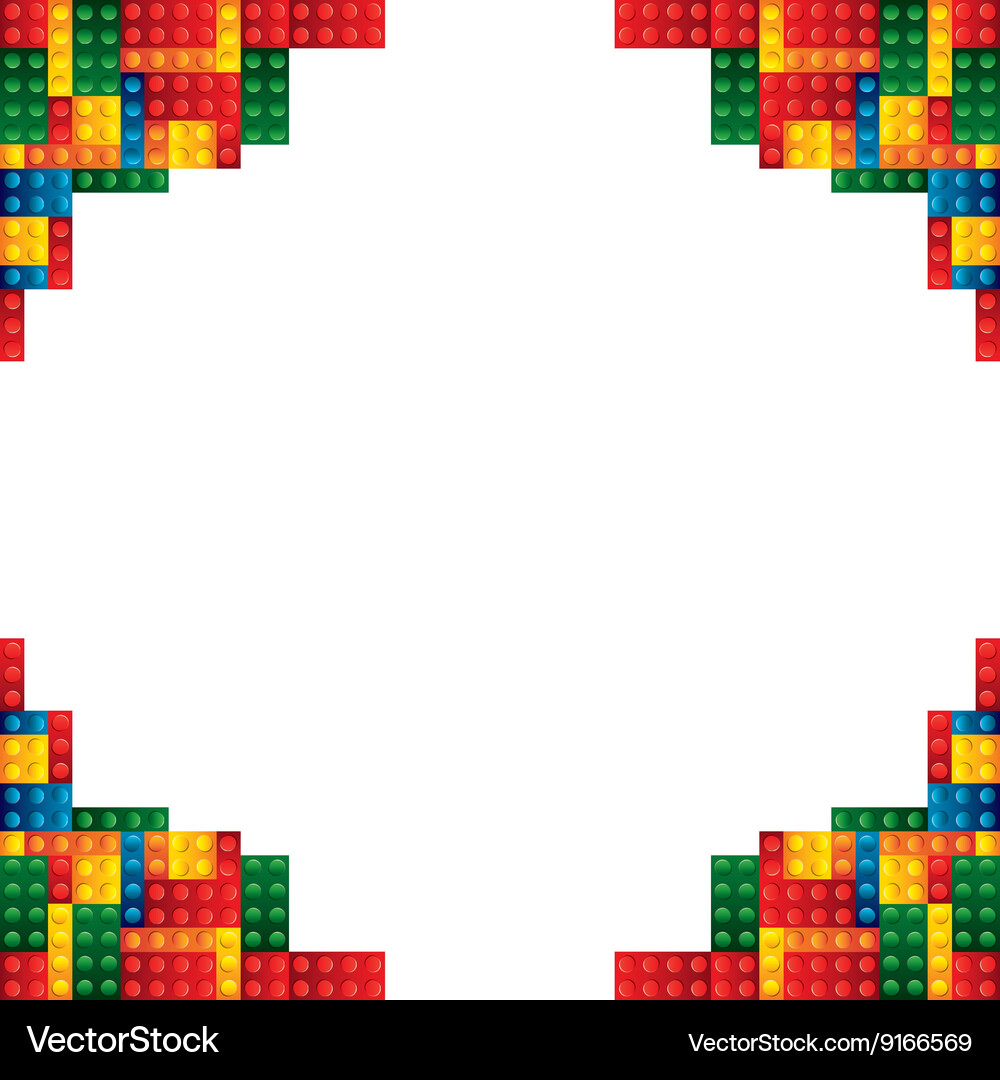 Colorful Building Blocks Pattern Vector Image