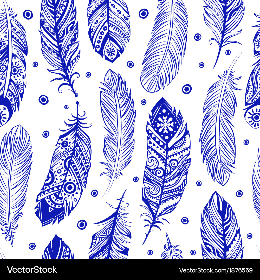 Elegant Feather Pattern Vector Image