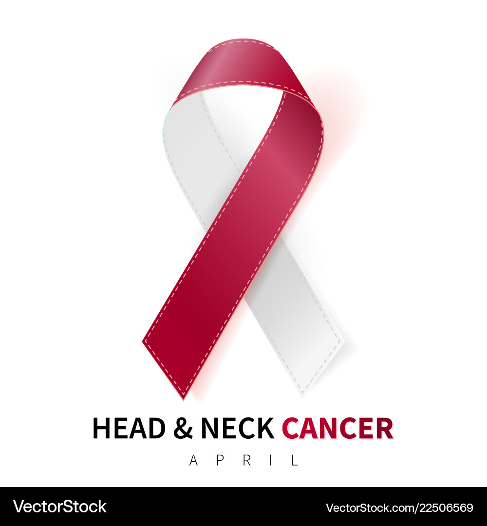 Head and neck cancer awareness month realistic Head and neck cancer awareness month realistic vector image