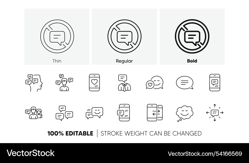 Message and communication icons group chat Vector Image