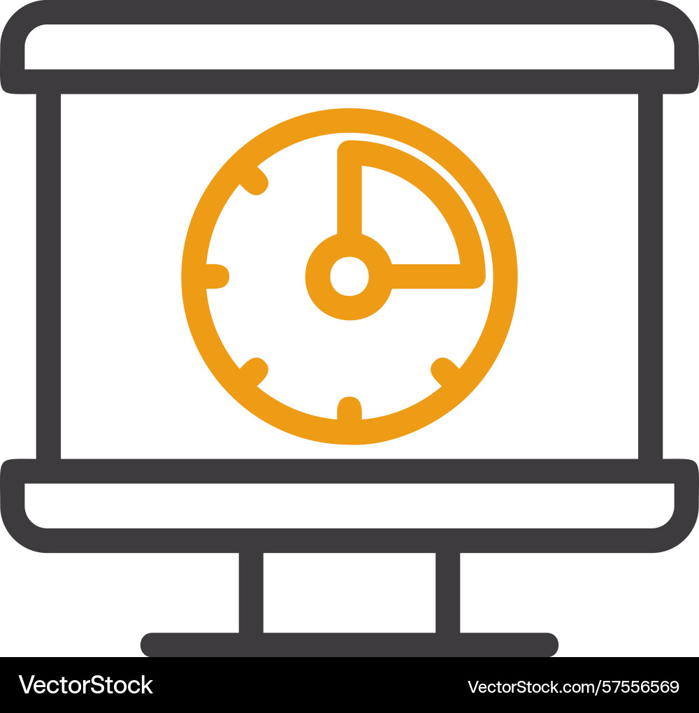 Presentation timer two color icon Vector Image