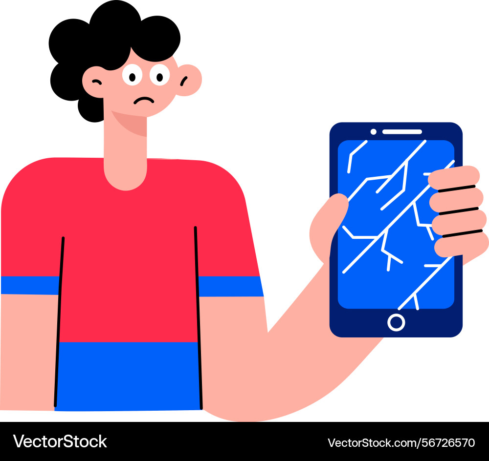 A flat style showing app crash vector image