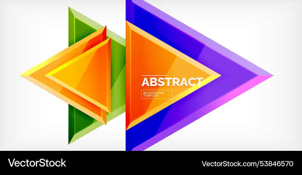Abstract background - colorful triangles with 3d Abstract background - colorful triangles with 3d Vector Image