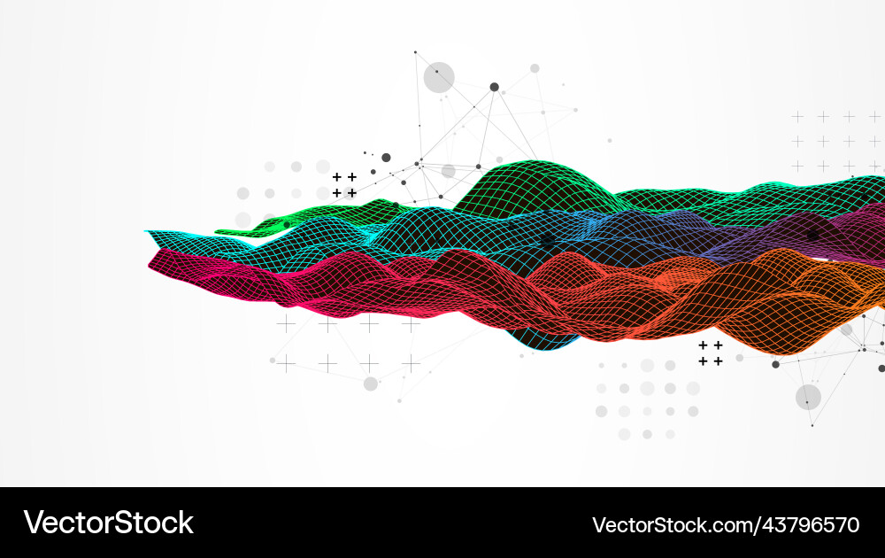 Abstract wave is made in a frame style Abstract wave is made in a frame style vector image