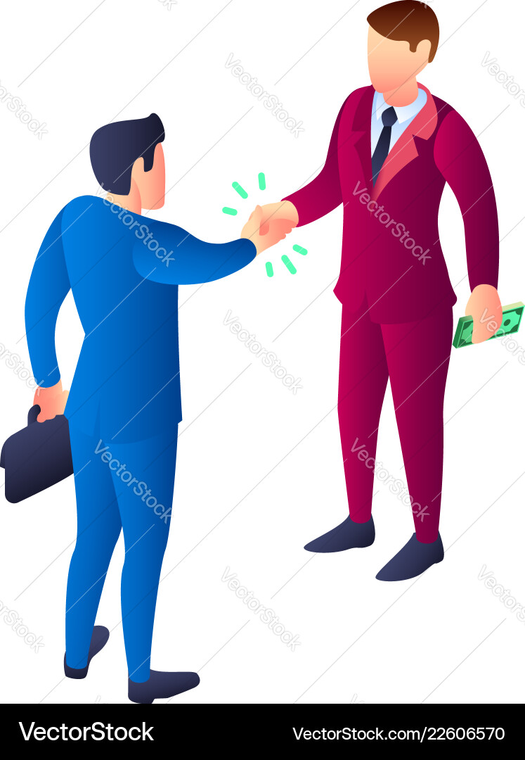 Business bribery icon isometric style Business bribery icon isometric style vector image