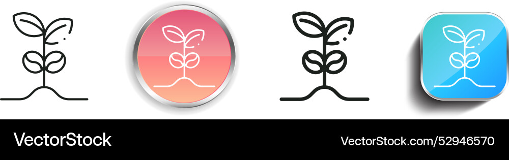 Coffee beans icon thin linear regular and button vector image