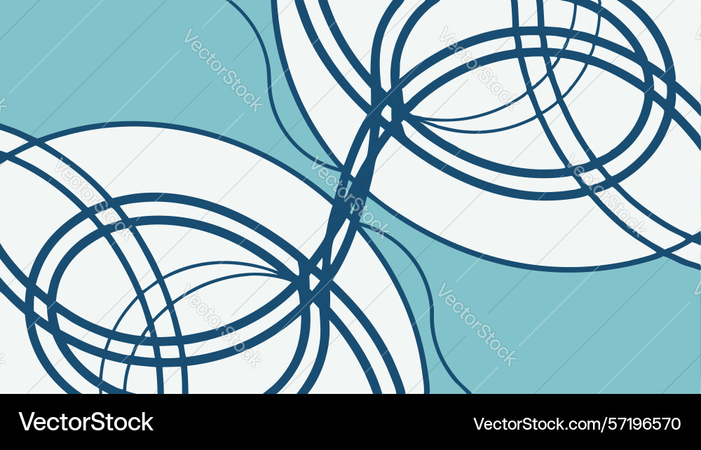 Cool toned abstract overlapping circular pattern vector image