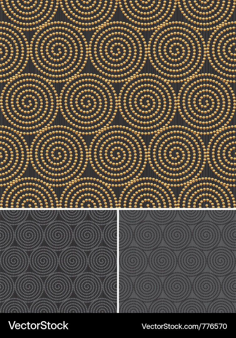 Golden Circular Pattern Vector Image