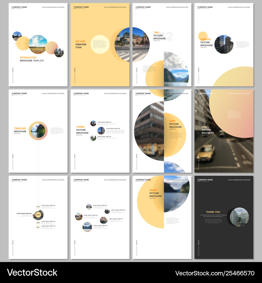 Minimal brochure templates with colorful gradient Minimal brochure templates with colorful gradient vector image