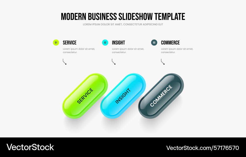 Service portfolio slideshow layout project Vector Image