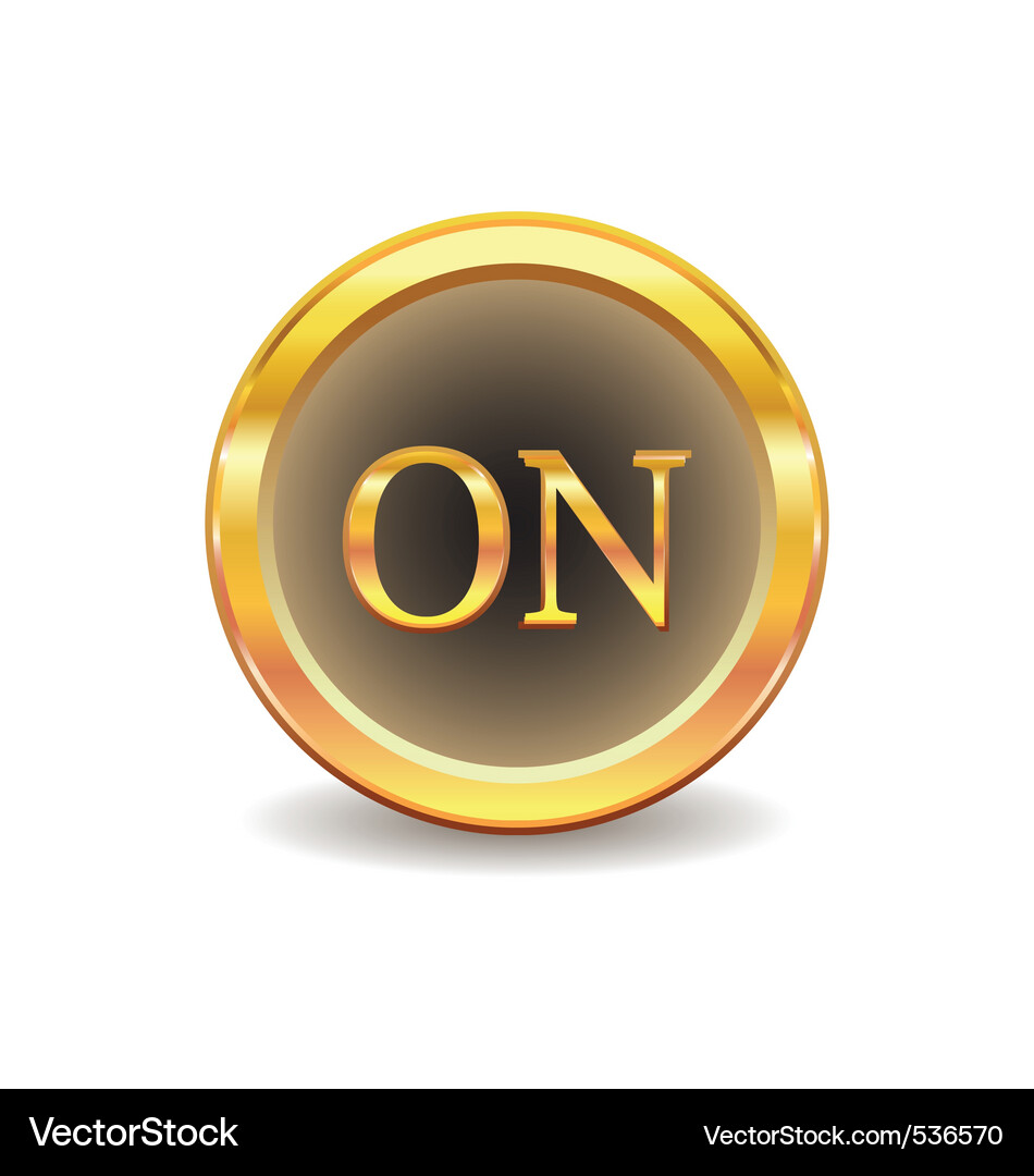 Turn onbutton Vector Image