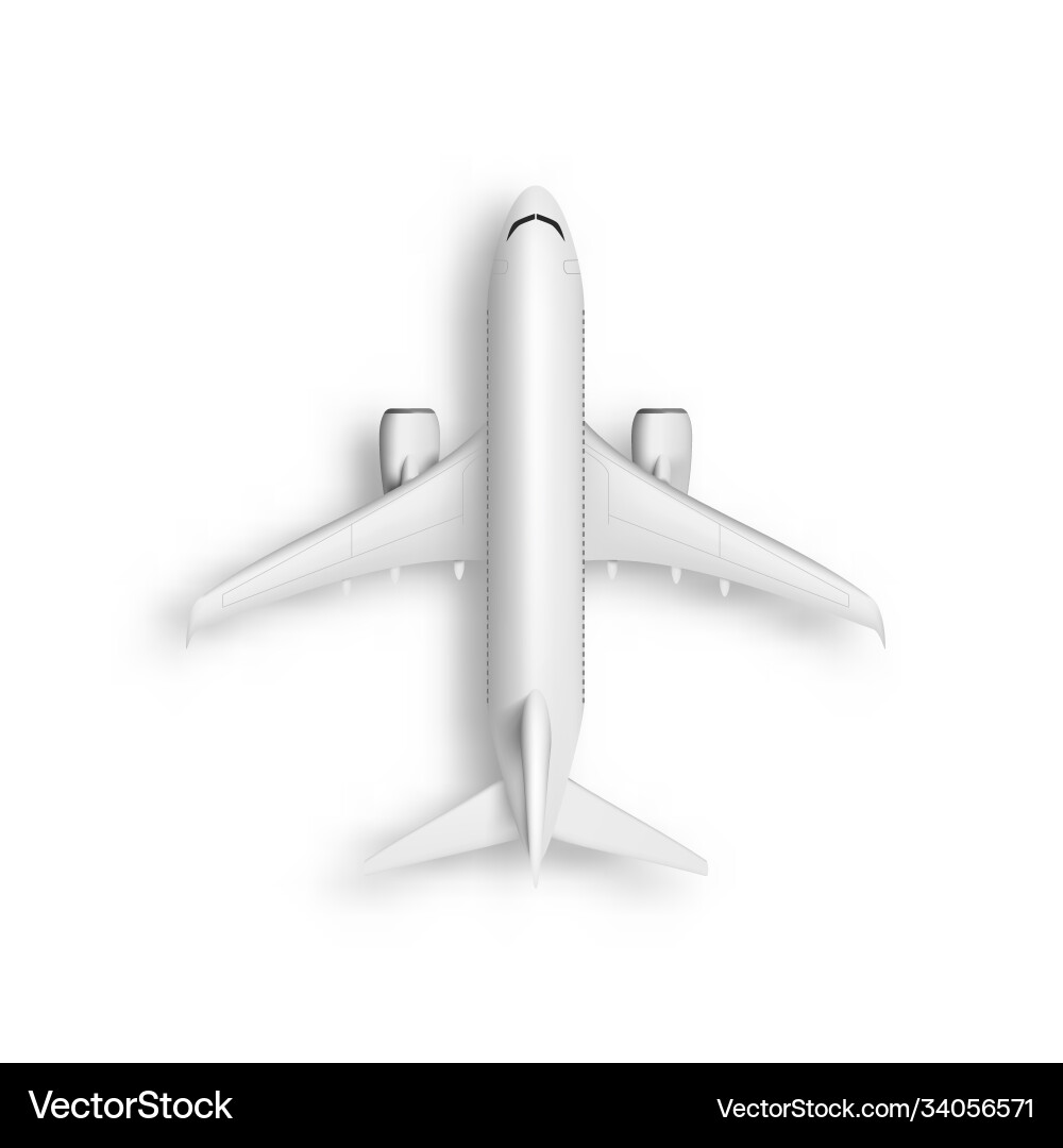 3d abstrakte weiße Flugzeug Topansicht isoliert 3d abstrakte weiße Flugzeug Topansicht isoliert vektorbild