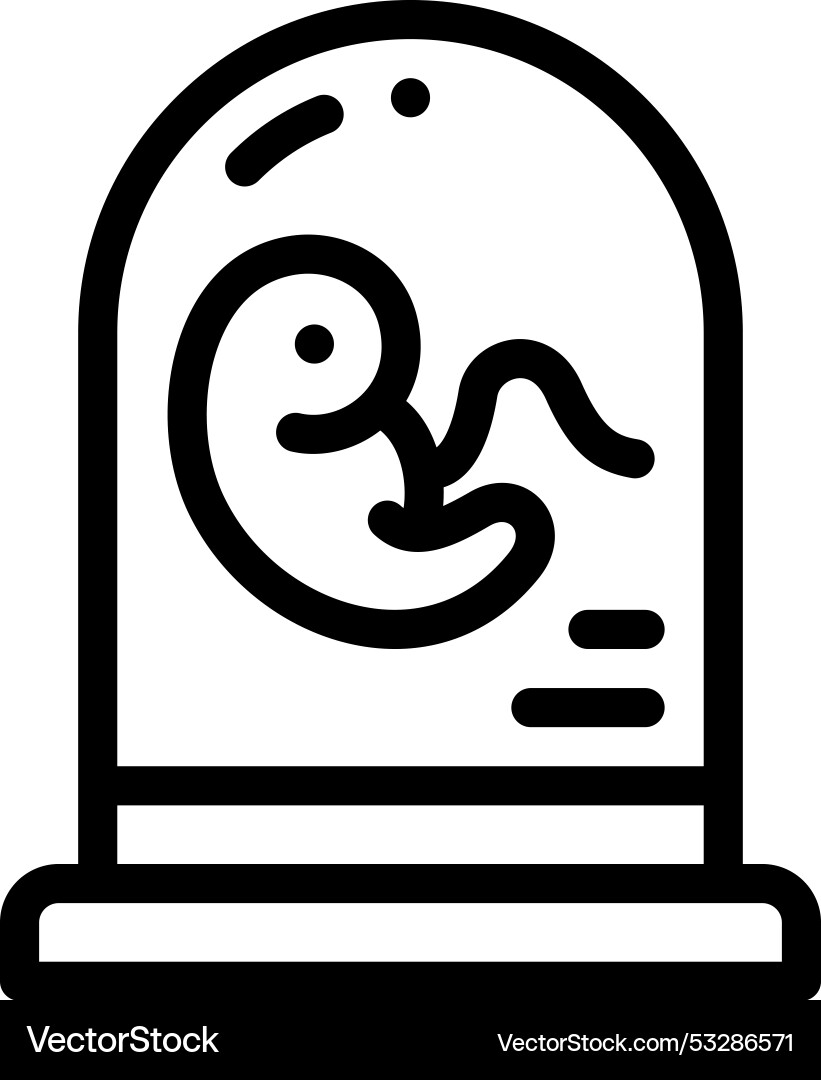 Embryo icon thin linear style design isolated Vector Image