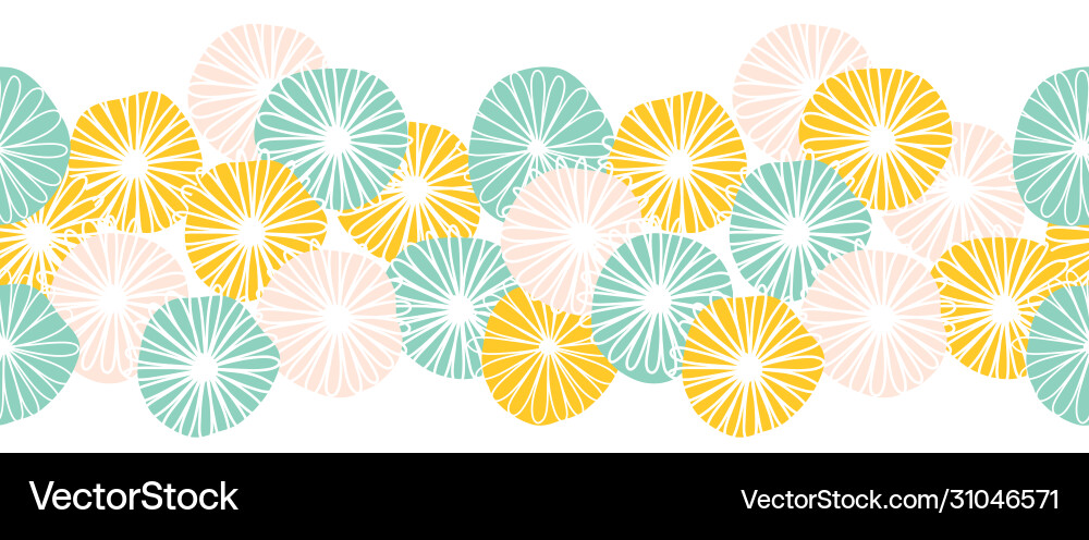 Floral Border - Abstract Bloom Vector Image