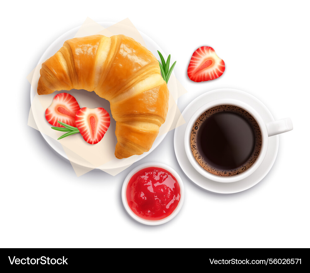 Healthy breakfast background Royalty Free Vector Image