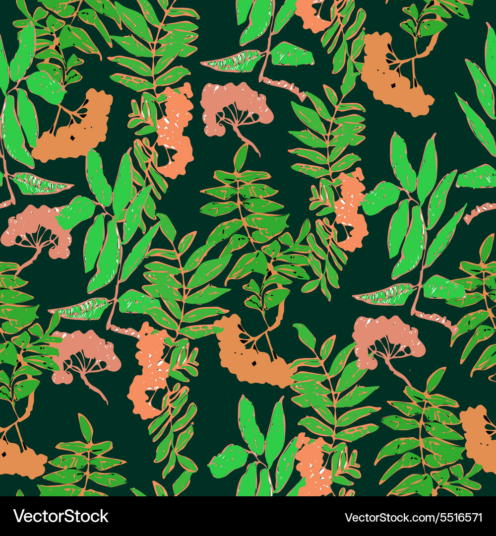 Rowan pattern Vector Image