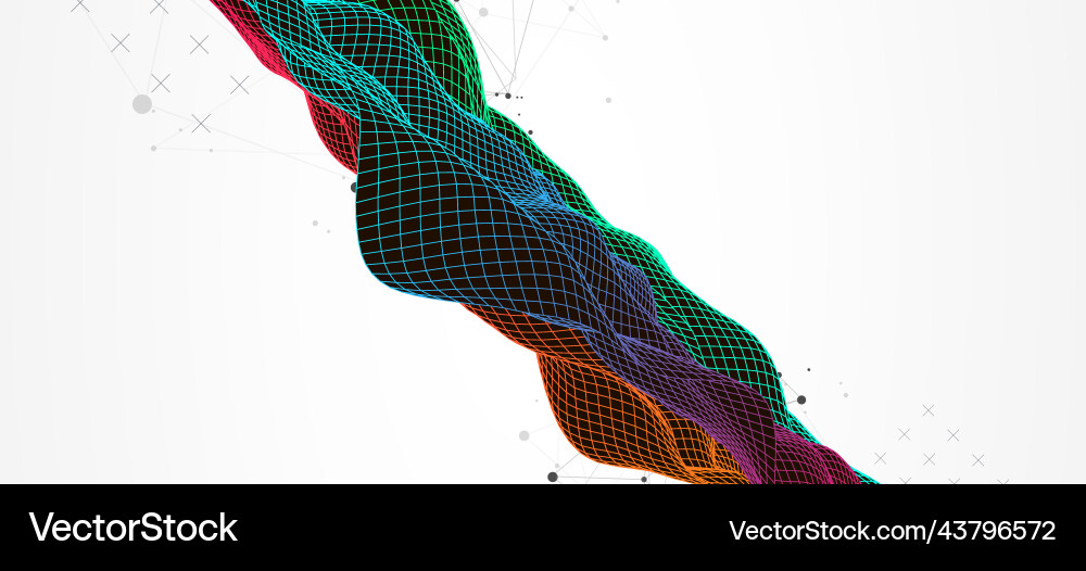 Abstract wave is made in a frame style Abstract wave is made in a frame style vector image