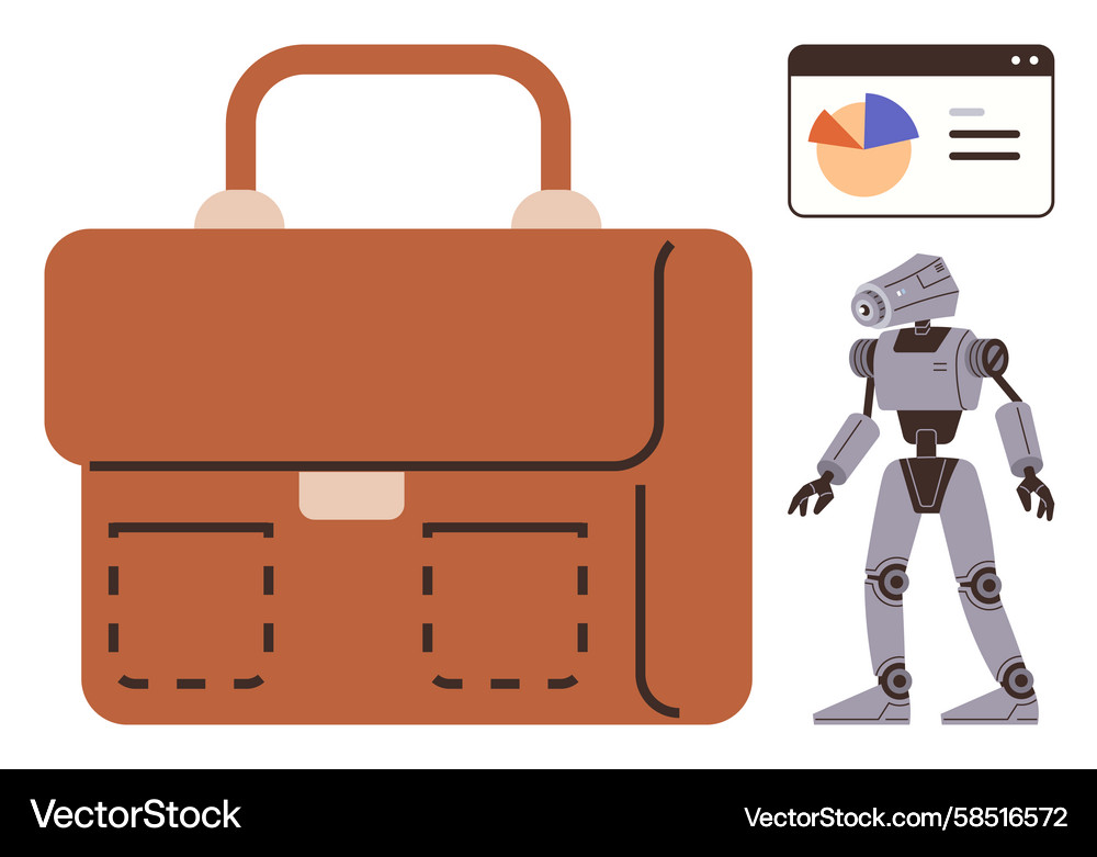 AI Automation & Data Analytics Vector Image