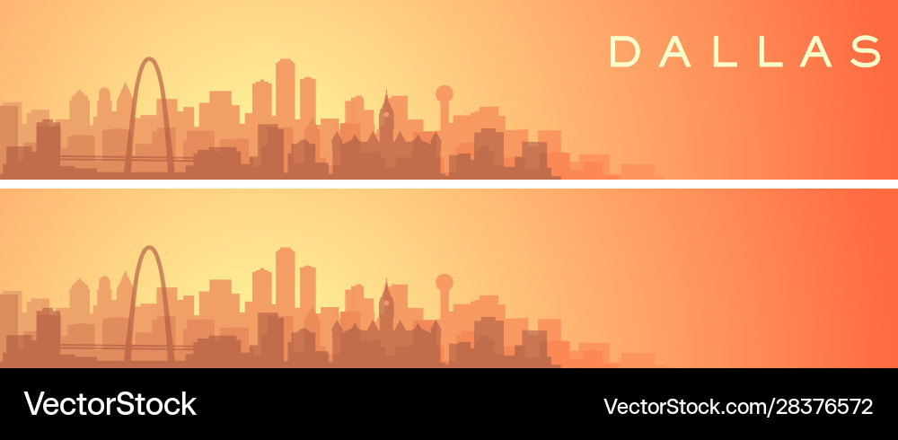 Dallas Skyline Silhouette Vector Image