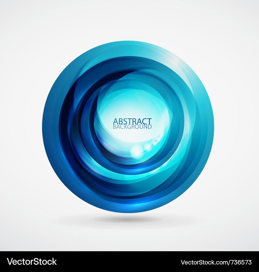Abstract Blue Swirl Background Vector Image