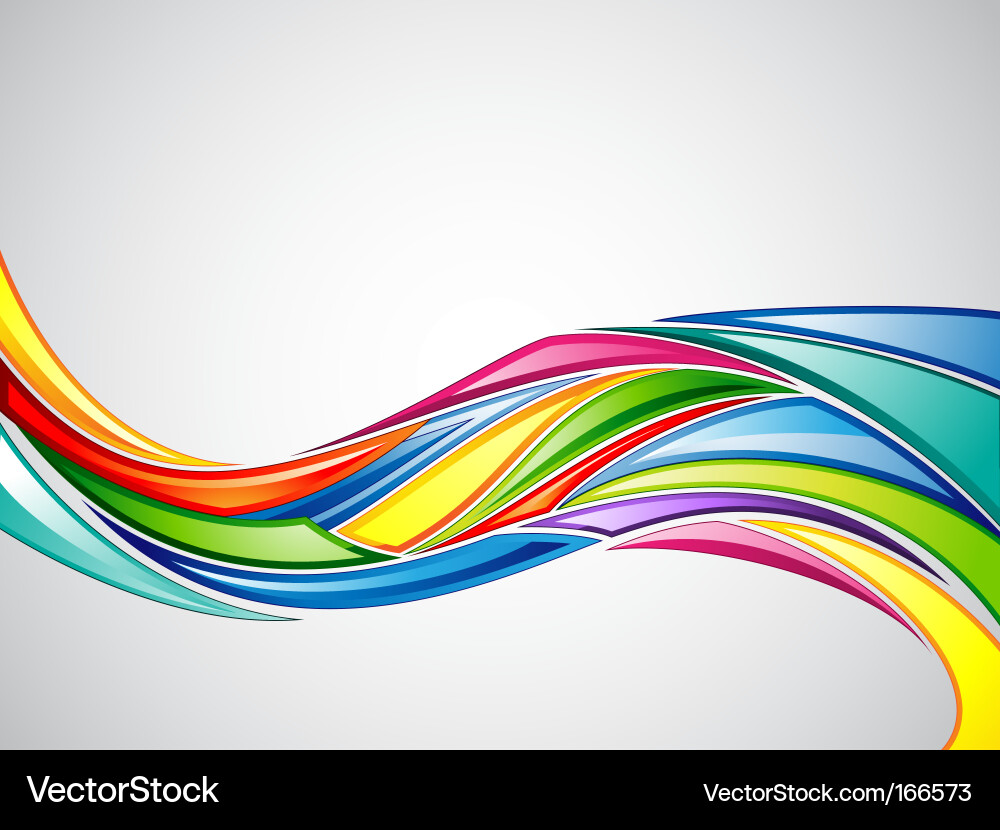 Abstract Colorful Wave Background Vector Image