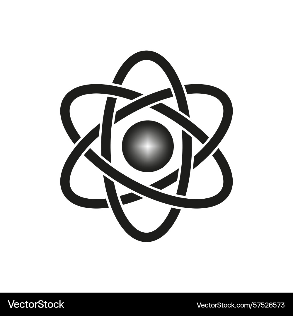 Atom symbol icon nuclear structure shape science Vector Image