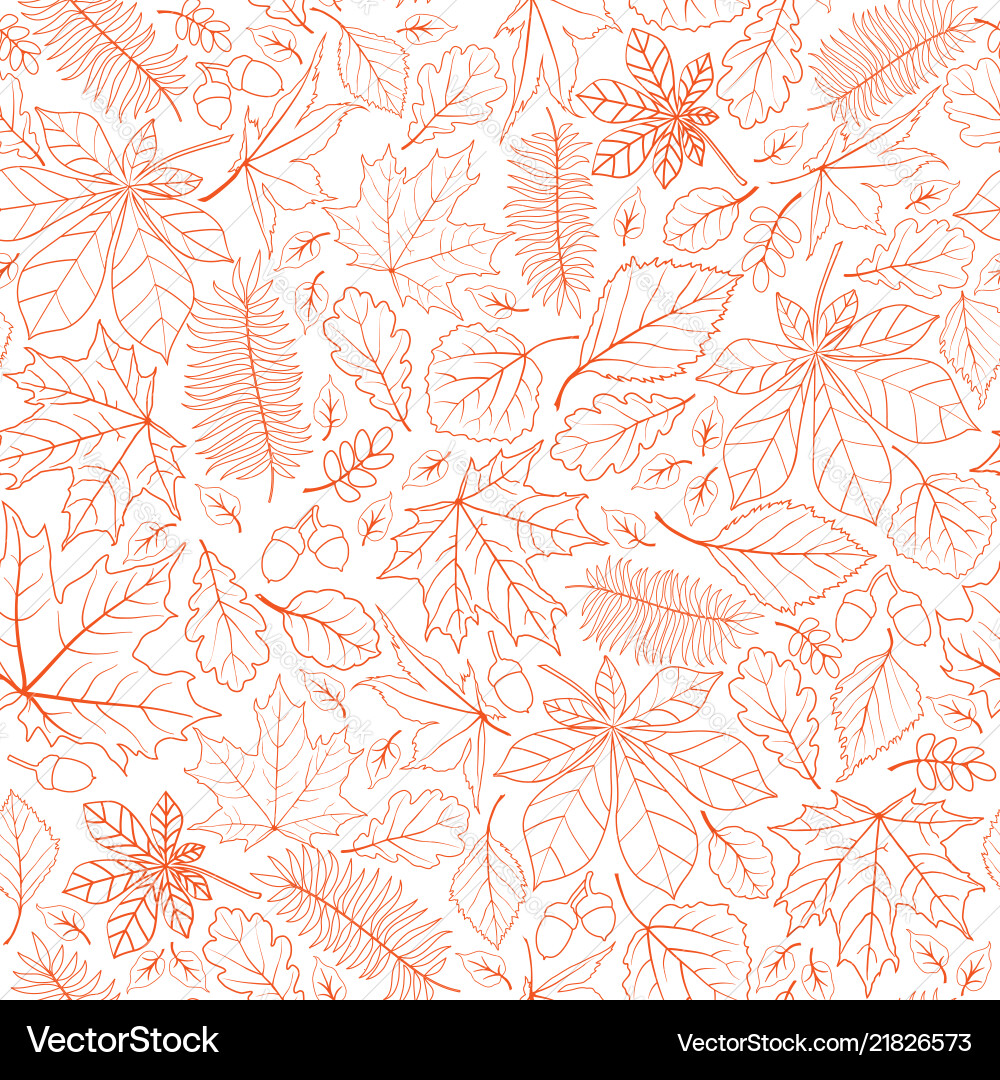 Autumn Leaf Seamless Pattern Vector Image