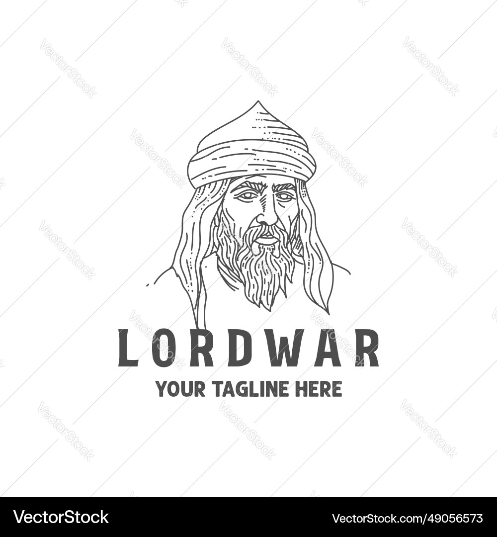 Middle east or arabian strong brave knight lord Middle east or arabian strong brave knight lord vector image