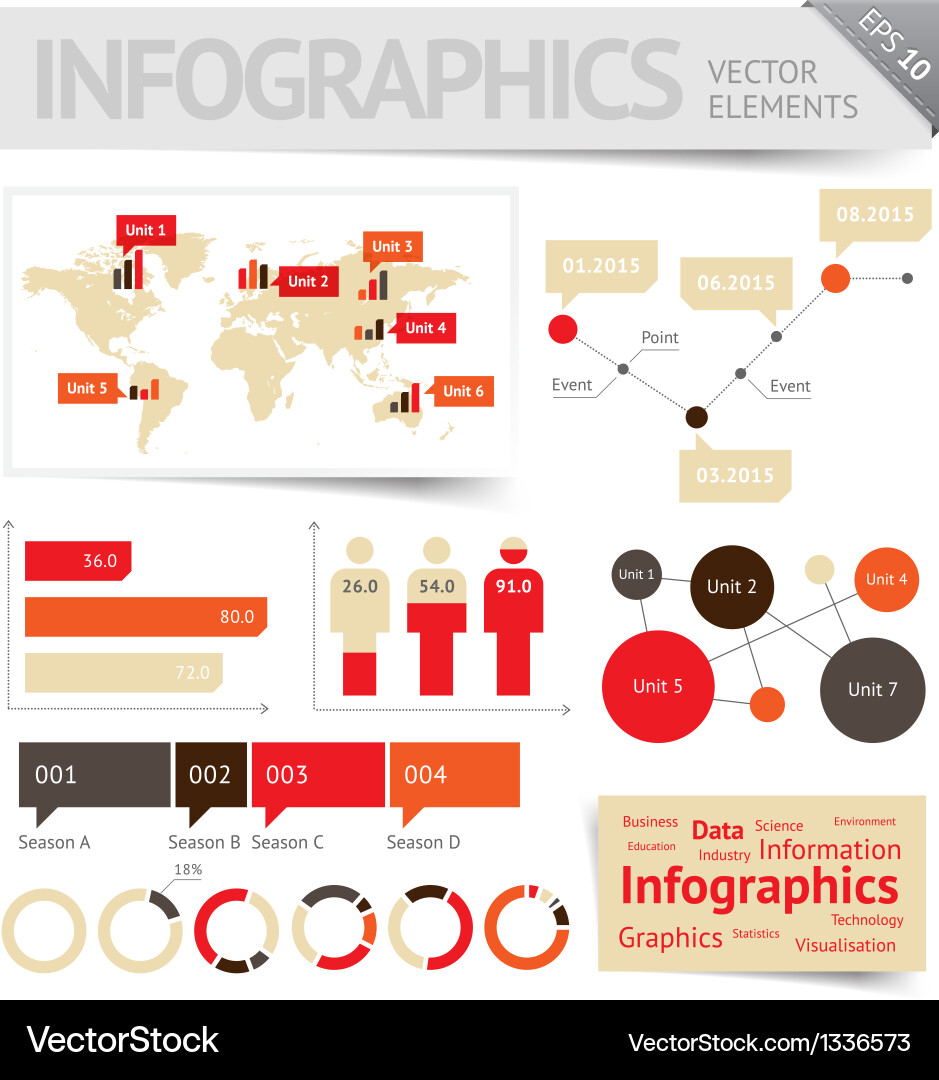 Modern Data & Business Icons vector image