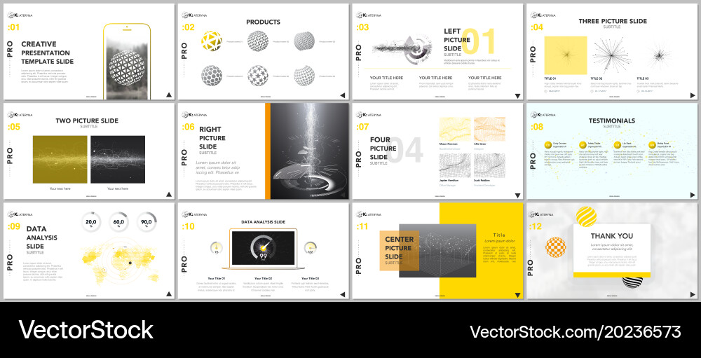 Tech Presentation Slides vector image