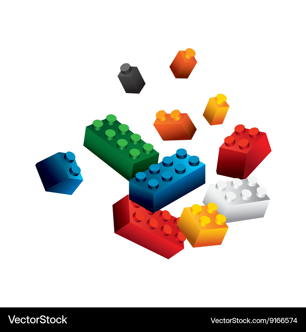 Blocks to build design Vector Image