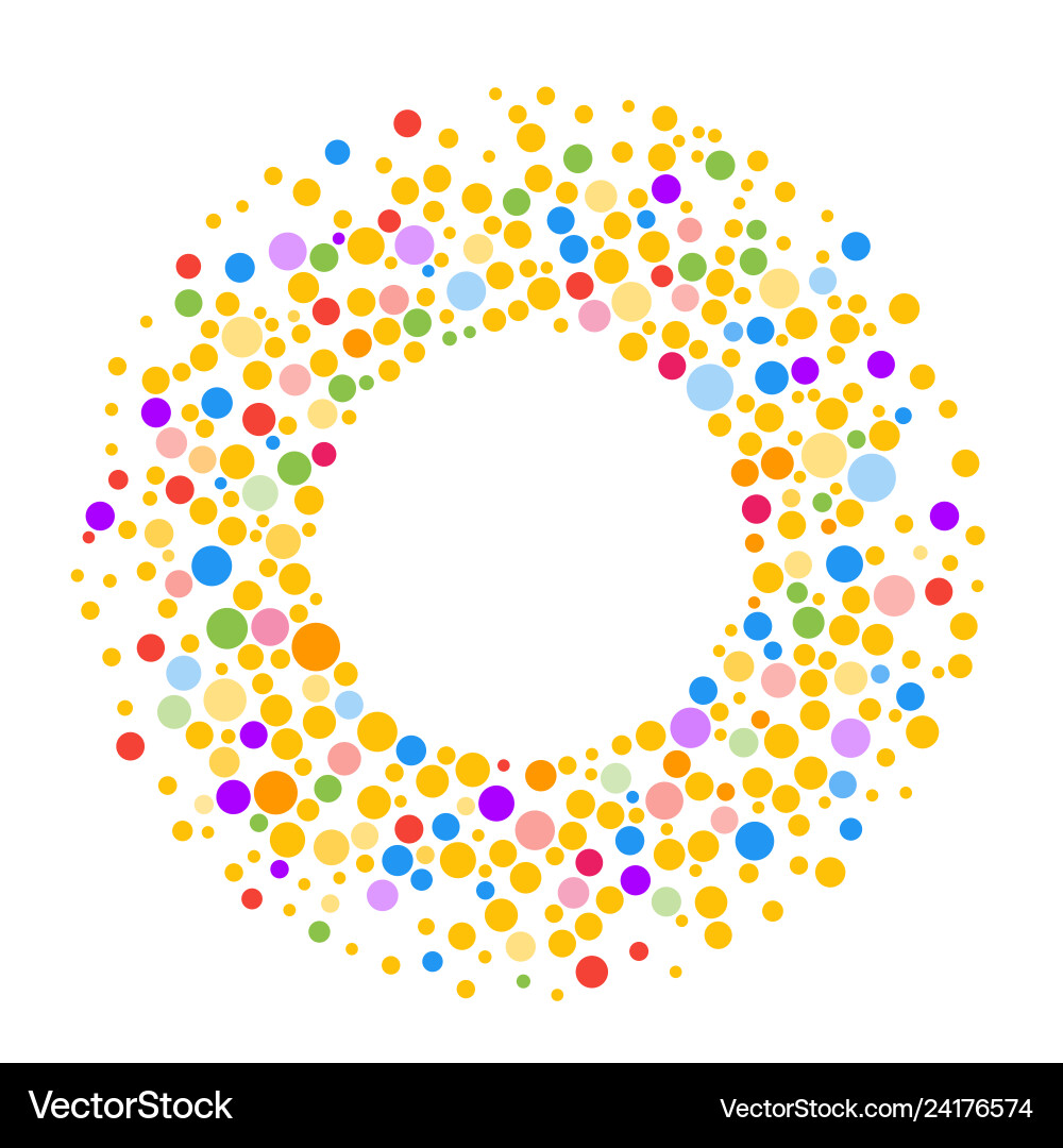 Colorful Dot Frame - Abstract Background vector image