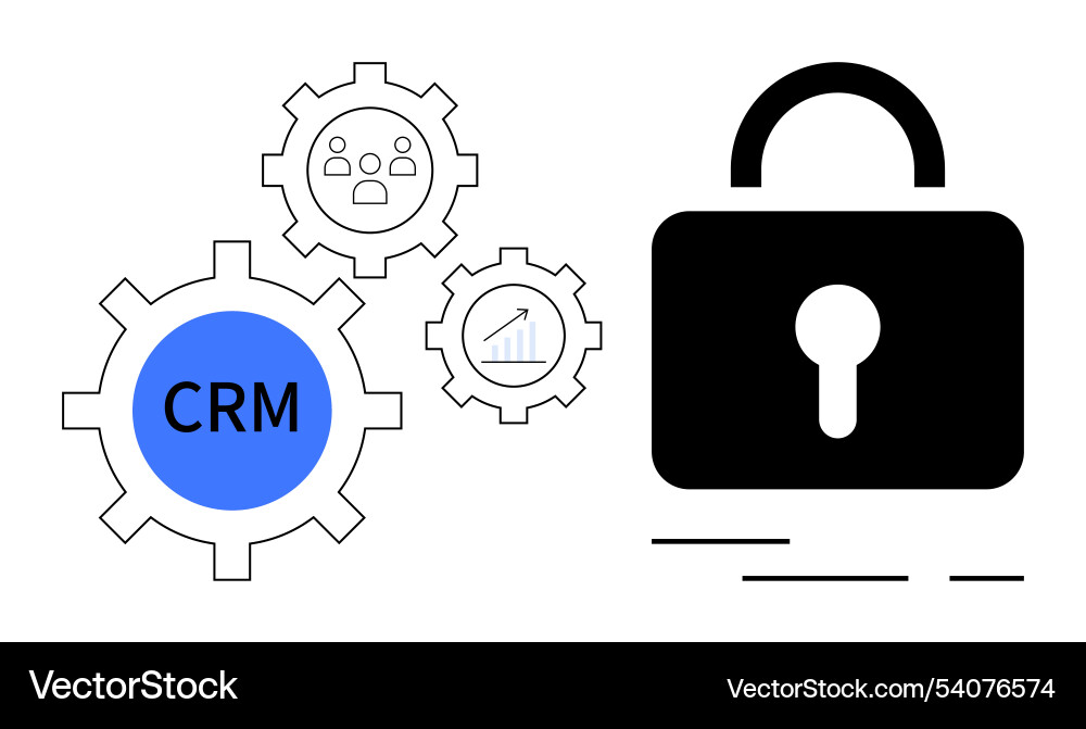 Enhancing crm systems with secure data protection Enhancing crm systems with secure data protection vector image