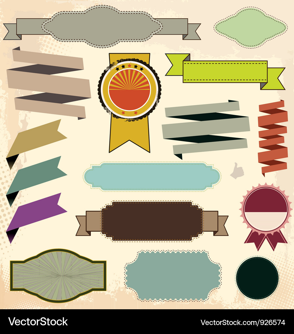 Retro Design Elemente Vektorbild