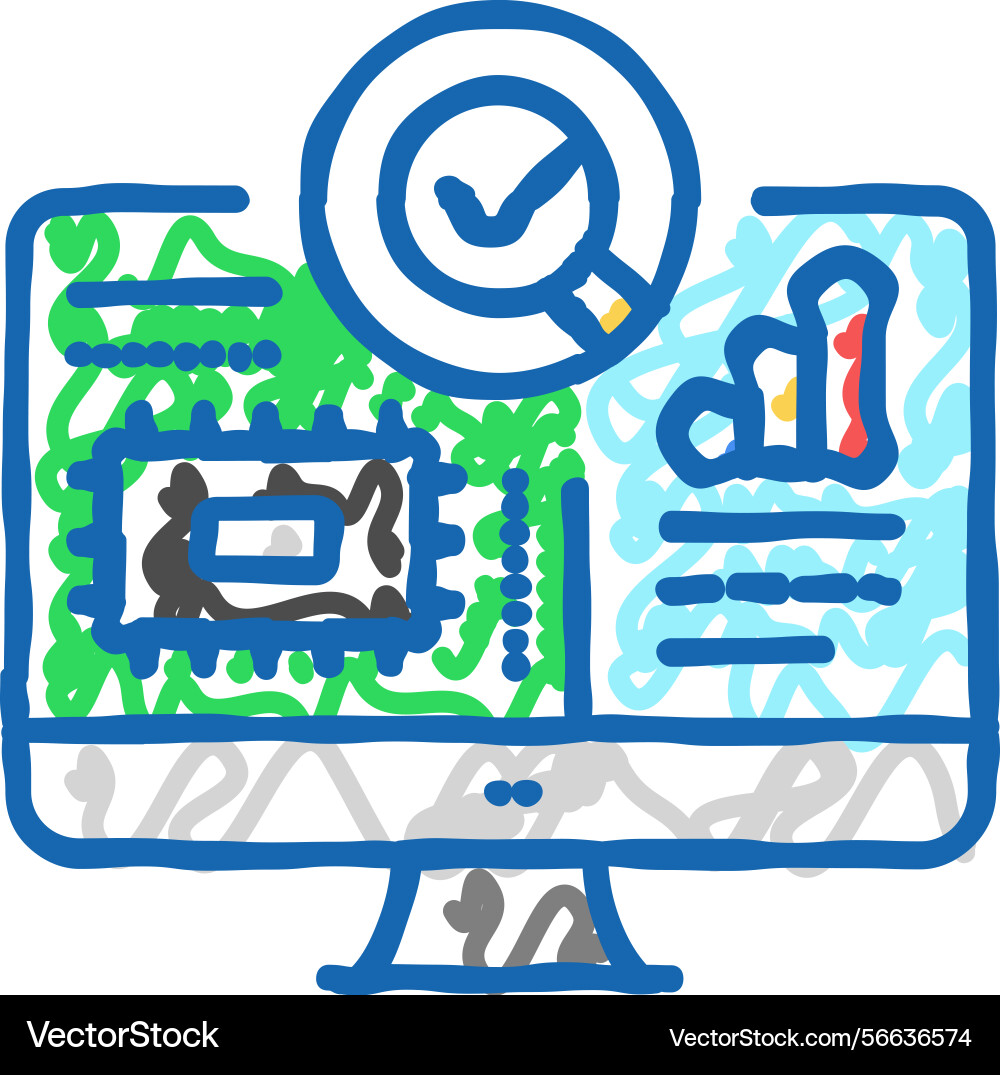 Sensor calibration electronics icon doodle Vector Image