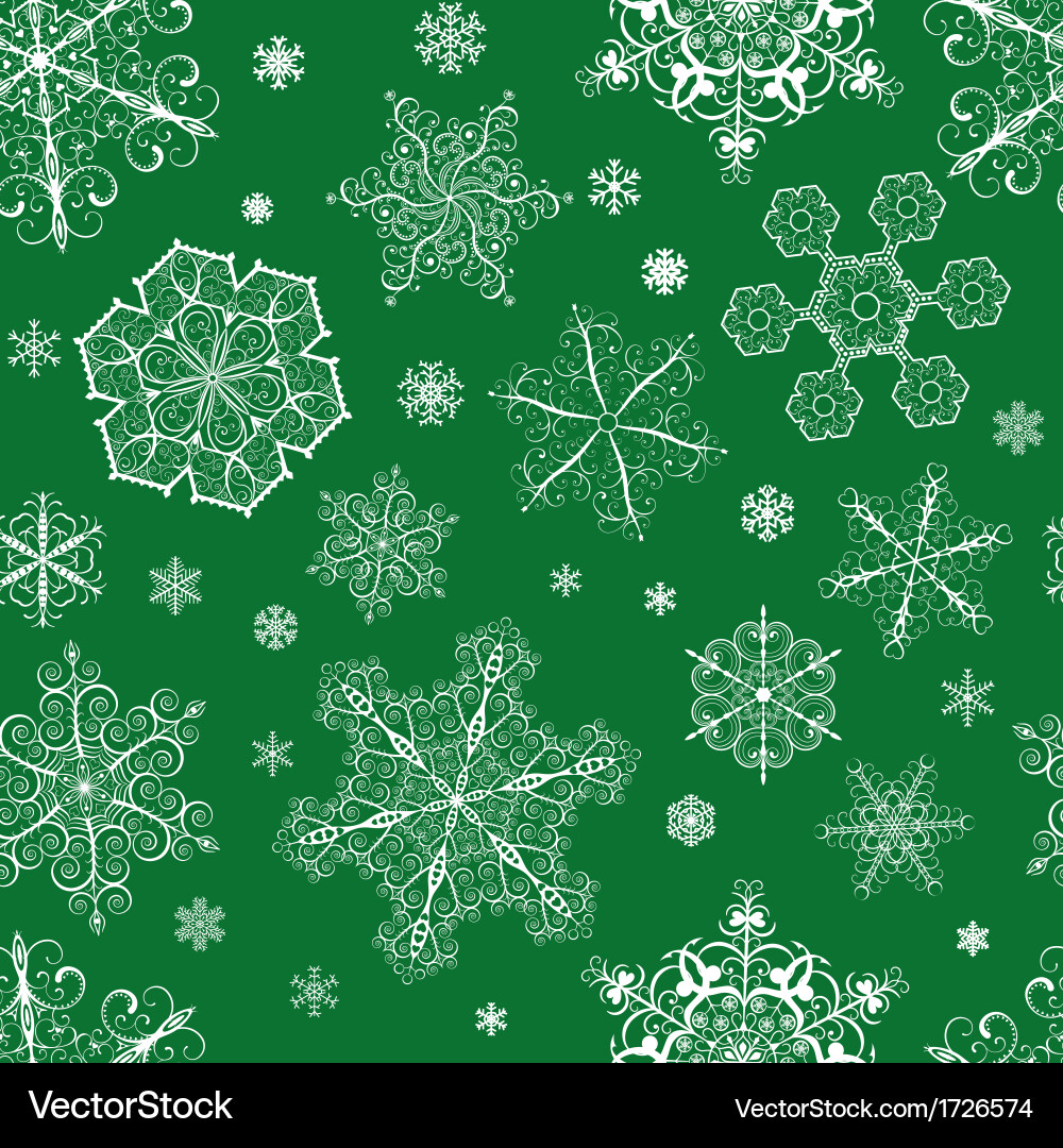 Snowflake Winter Seamless Pattern vector image