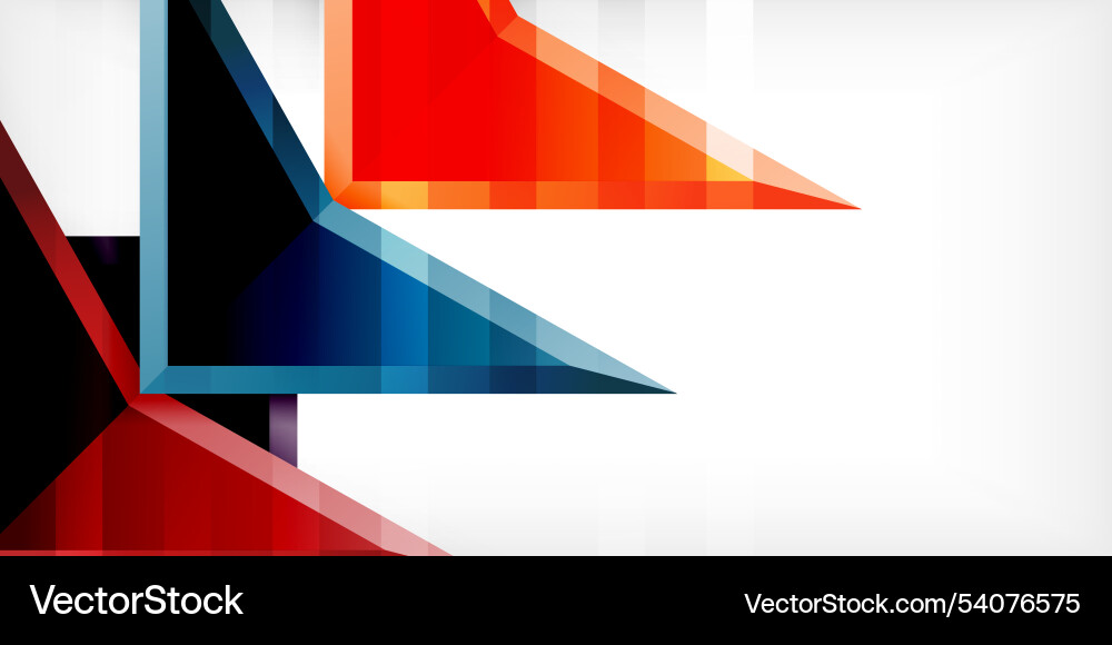 Abstract background color triangles and arrows Vector Image