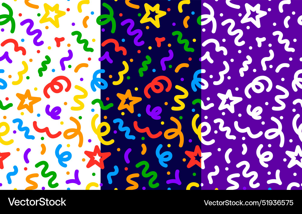 Colorful Doodle Swirls Vector Image