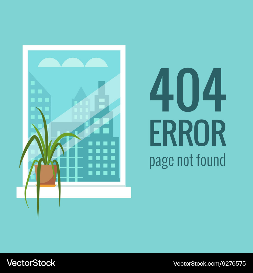 Concept 404 error Vector Image
