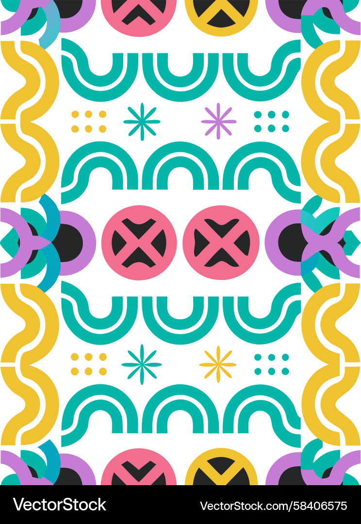 Dynamic Geometric Pattern Vector Image