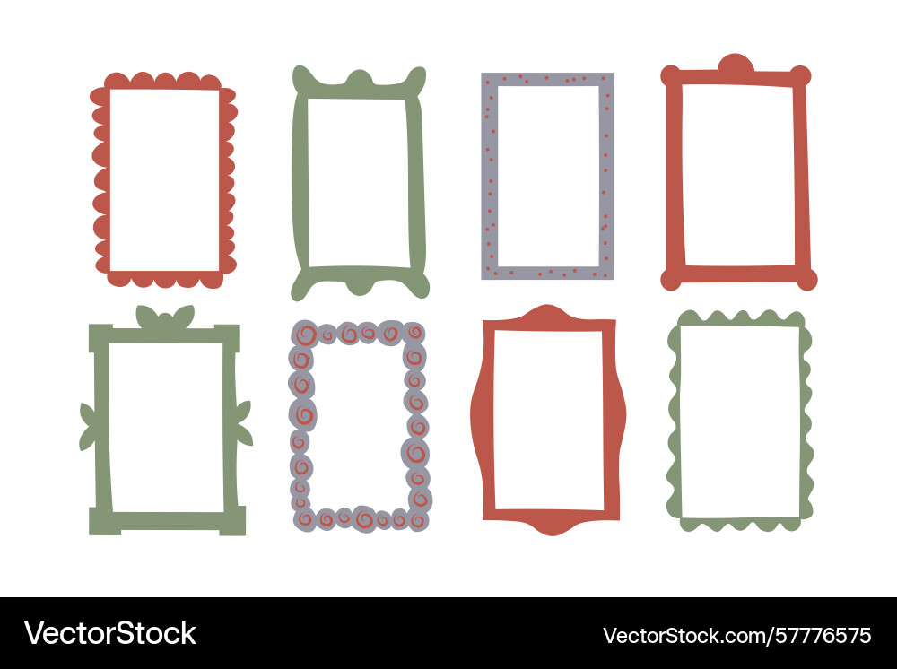 Funny coloured frames borders for text Funny coloured frames borders for text vector image