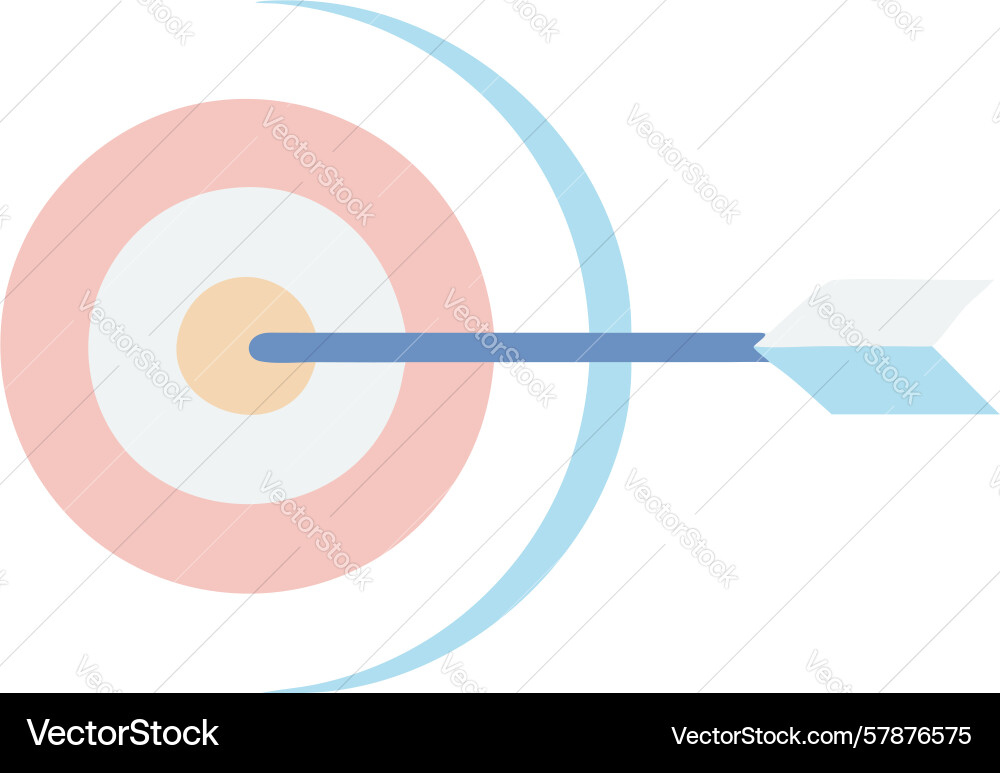 Simple target icon with arrow for direct aim Vector Image